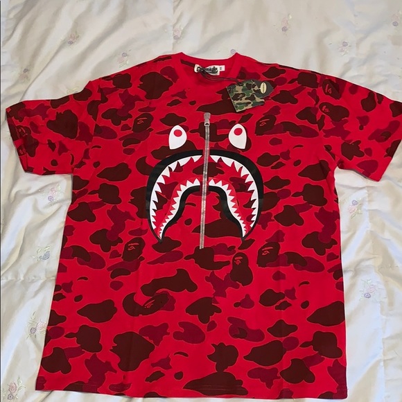 Bape Other - Bape WGM red camouflage shirt